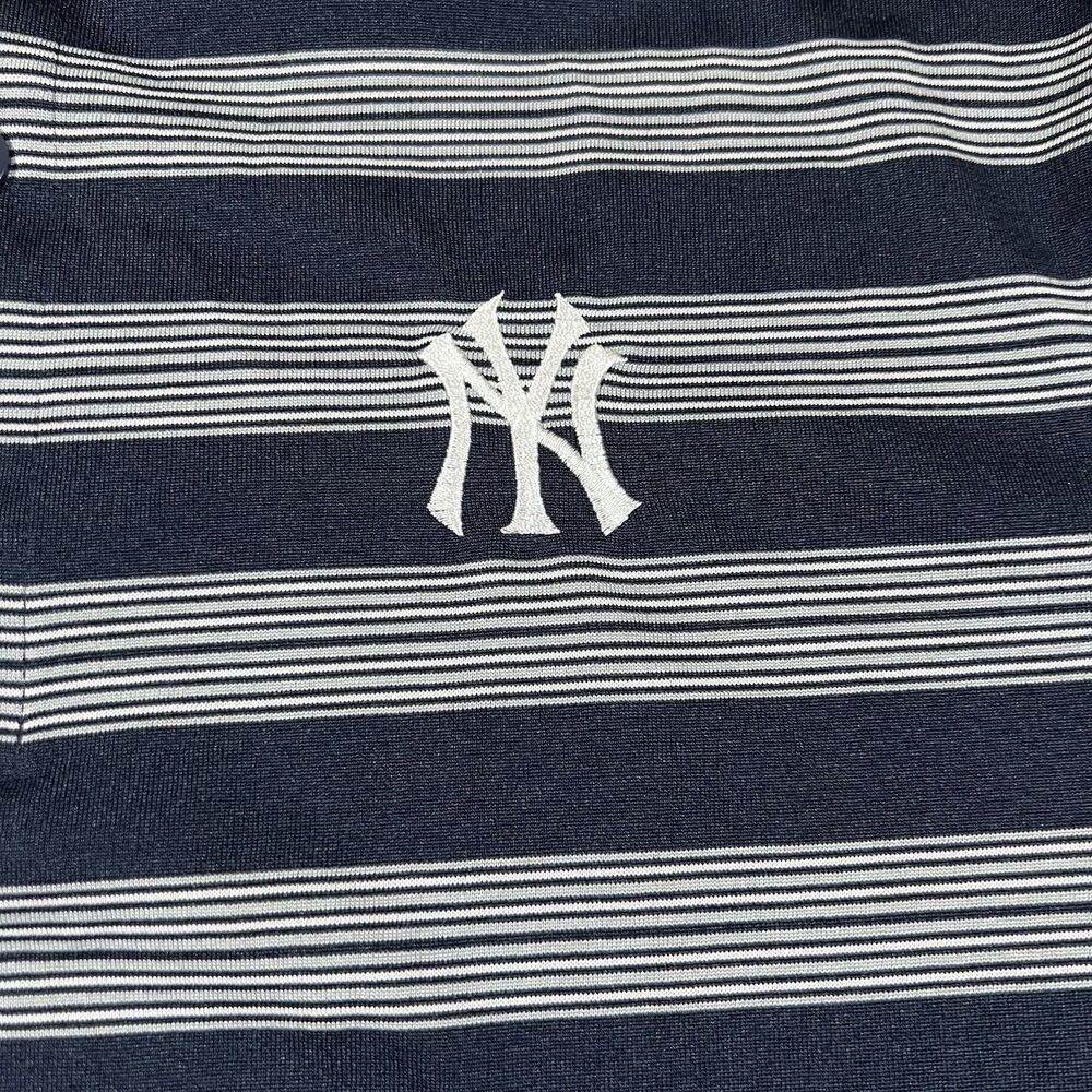 New York Yankees True Fan Genuine Merchandise Striped Polo Shirt Men's Large - Picture 4 of 10